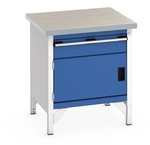 Bott Bench750Wx750Dx840mmH - 1 Drawer, 1 Cupboard & Lino Top 750mm Wide Engineers Storage Benches with Cupboards & Drawers 27/41002009.11 Bott Bench750Wx750Dx840mmH 1 Drawer 1 Cupboard Lino Top.jpg